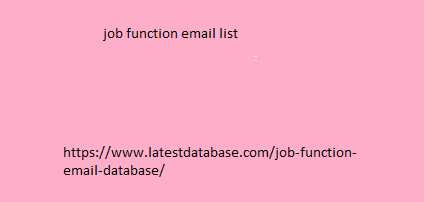 Job Function Email List